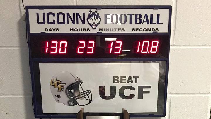 Despite ridicule, UConn brings trophy for made-up rivalry to UCF game Despite ridicule, UConn brings trophy for made-up rivalry to UCF game