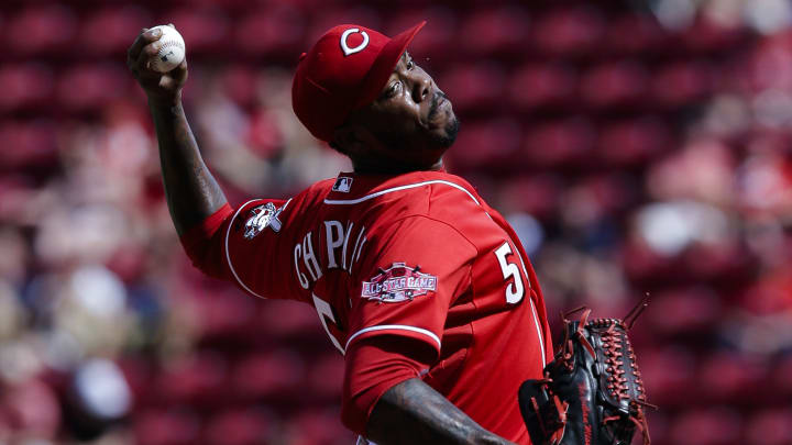 Reds' Chapman becomes fastest to reach 500 career strikeouts
