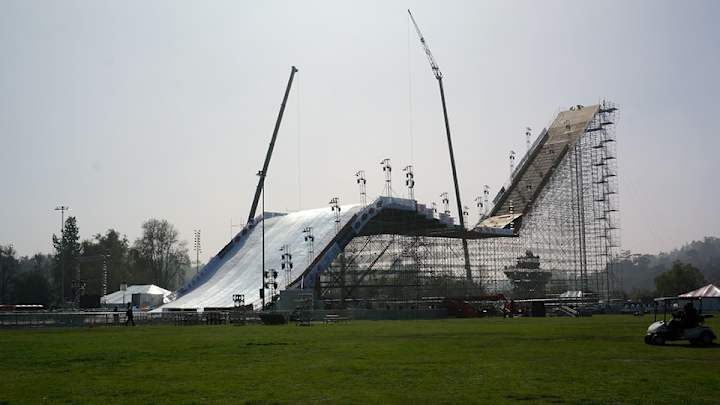 The science behind building a 16-story jump at Air + Style in L.A. The science behind building a 16-story jump at Air + Style in L.A.