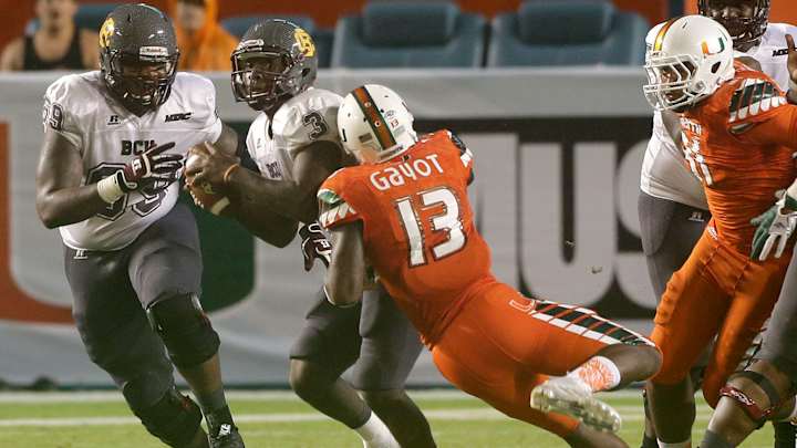 Miami LB Marques Gayot taken to hospital after head-on collision