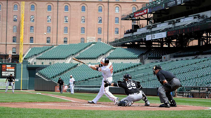 Scenes from the Closed-Door Game at Camden Yards
