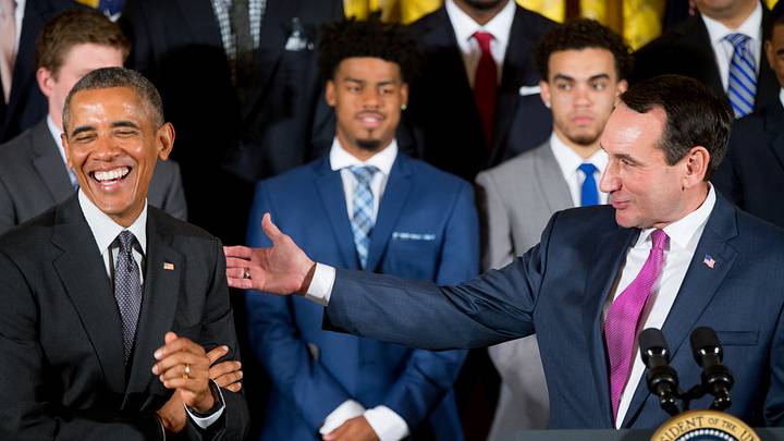 Obama honors 2015 champs Duke basketball team at White House Obama honors 2015 champs Duke basketball team at White House