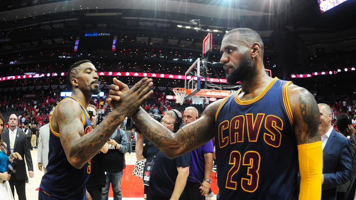 Smith, James lead Cavs past Hawks 97-89 in Game 1