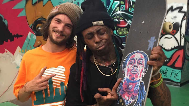 Torey Pudwill gets in practice session with Lil Wayne at private Miami park