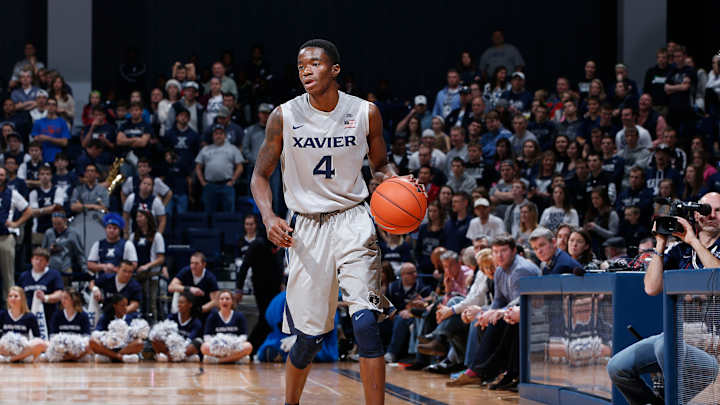 Xavier’s Edmond Sumner stretchered off after fall against Villanova