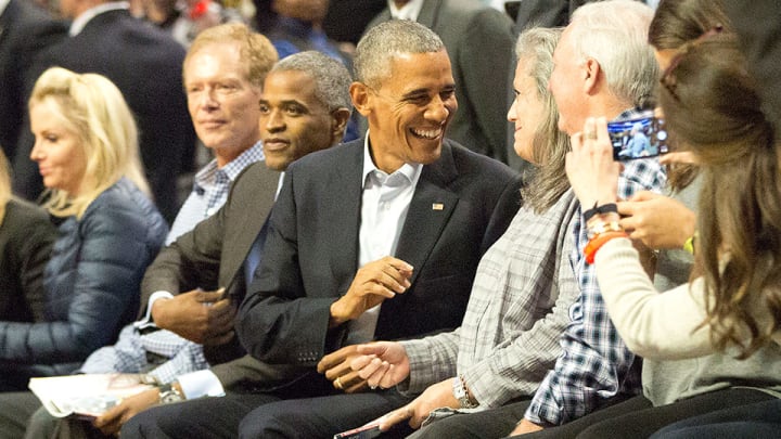 Barack Obama at Cavs-Bulls opener: ‘Glad my Bulls are in the East’ Barack Obama at Cavs-Bulls opener: ‘Glad my Bulls are in the East’