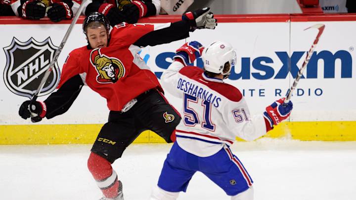 Canadiens' Desharnais misses Game 2 vs. Lightning with flu