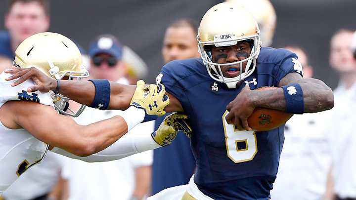 With QB race undecided, Notre Dame should shape identity around the run