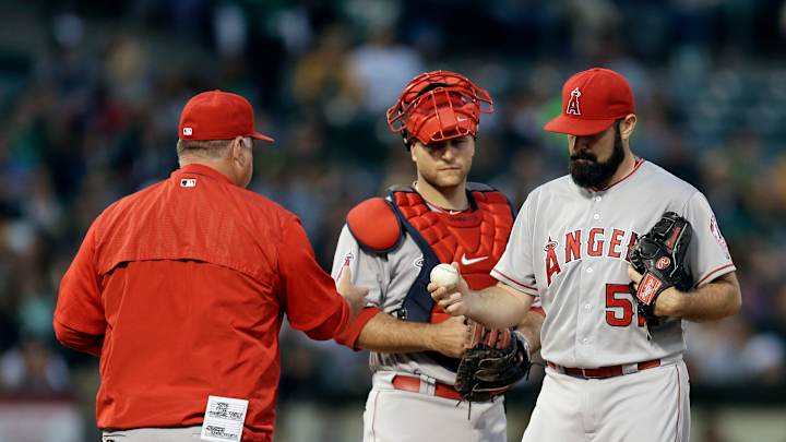 Angels pull Shoemaker from start, recall Heaney from minors