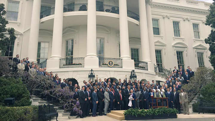 Obama had plenty of jokes for the Patriots during their White House visit