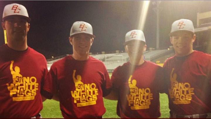 Boston College baseball wears 'No White Flags' shirts for ALS