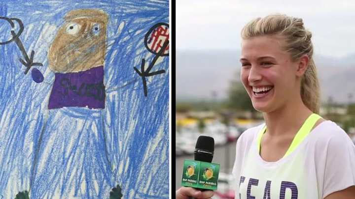 Tennis stars had trouble interpreting children's drawings of them