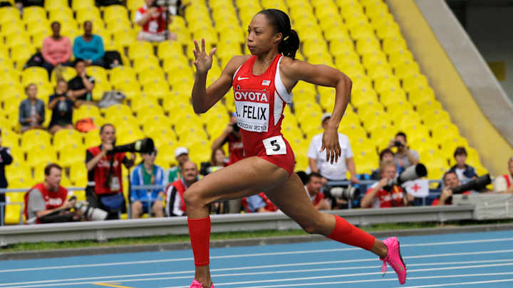 Felix training to run 200, 400 at Olympics on same day
