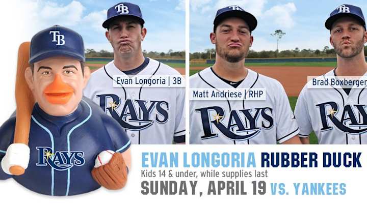 Rays break out duck faces for Evan Longoria Rubber Duck Night