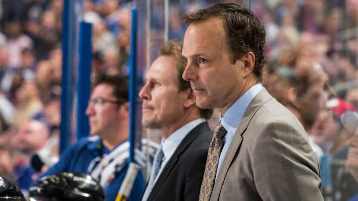 Young Blues fan tries in vain to distract Lightning coach