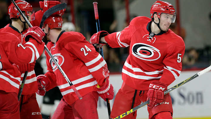 Faulk, Pesce help Hurricanes end 5-game slide, beat LA 4-3