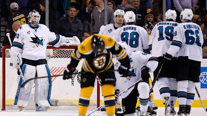 Thornton, Marleau goals lead Sharks to 5-4 win over Bruins