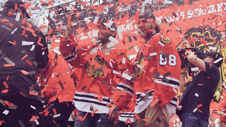 Chicago celebrates Blackhawks' Stanley Cup with parade, rally Chicago celebrates Blackhawks' Stanley Cup with parade, rally