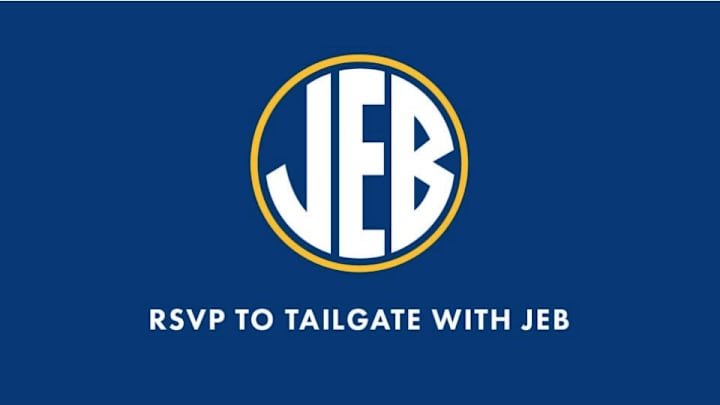 Jeb Bush reimagines SEC logo for tailgating campaign event Jeb Bush reimagines SEC logo for tailgating campaign event