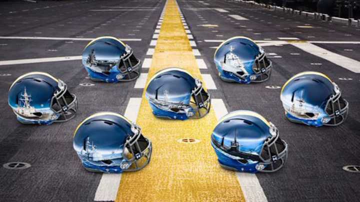 Photos: Navy unveils new uniforms and custom helmets for each position
