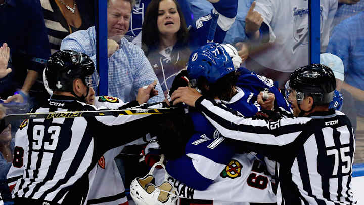 Blackhawks’ Andrew Shaw doesn’t deny biting Lightning’s Victor Hedman