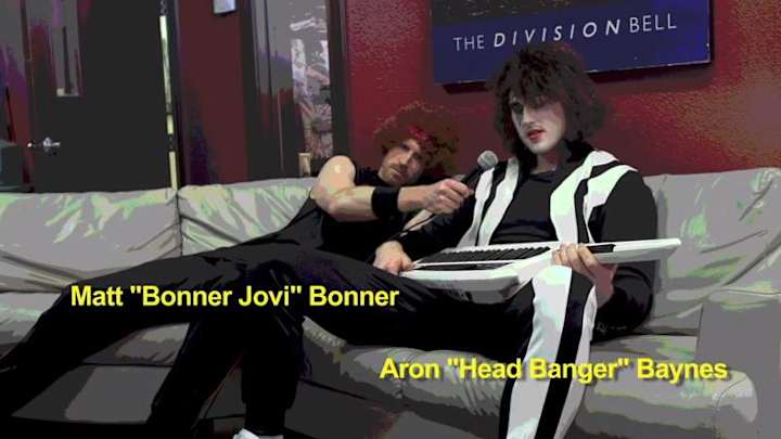 The Spurs formed an '80s rock band, complete with outlandish costumes