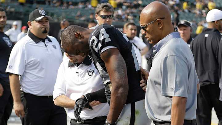 Raiders veteran safety Charles Woodson has dislocated shoulder