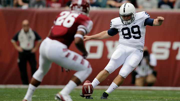Penn State kicker Joey Julius is 5'10", 259 pounds Penn State kicker Joey Julius is 5'10", 259 pounds