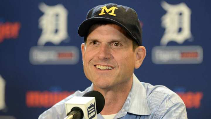 Jim Harbaugh uses his babysitting skills to help recruit players Jim Harbaugh uses his babysitting skills to help recruit players