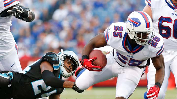 Bills' McCoy suffers left leg injury during practice Bills' McCoy suffers left leg injury during practice