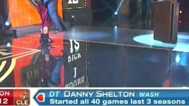 Watch: Danny Shelton hoists Roger Goodell off the ground