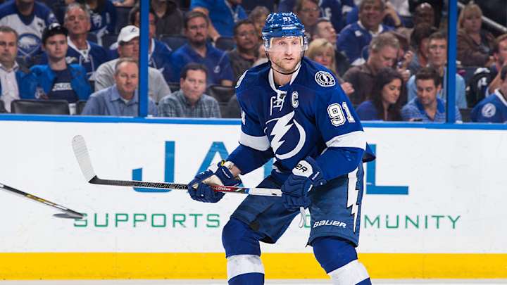 Steven Stamkos gets misconduct penalty after stick goes into stands Steven Stamkos gets misconduct penalty after stick goes into stands