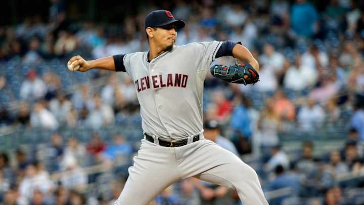 Indians' Carrasco bothered by sore shoulder, DL possible