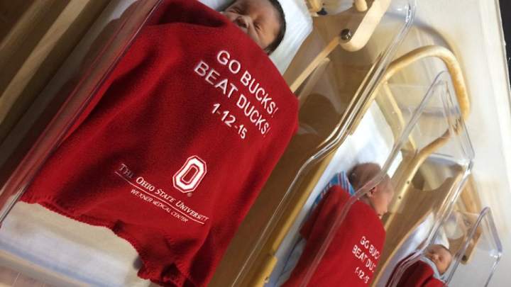 Buckeye baby born just in time to see National Championship