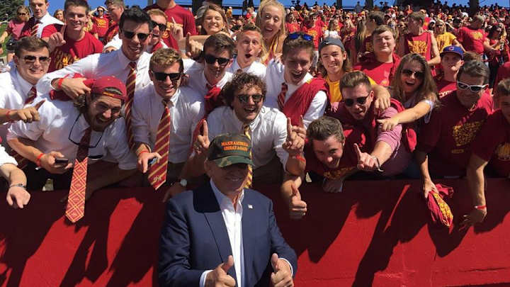 Donald Trump tailgated before the Iowa-Iowa State game Donald Trump tailgated before the Iowa-Iowa State game