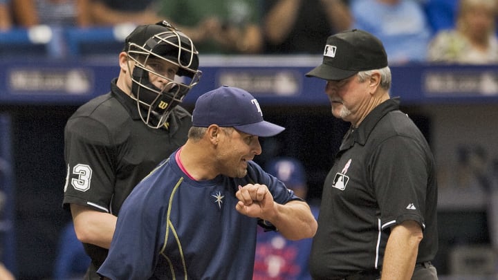 Rays manager, hitting coach ejected for arguing strikeout