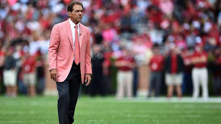 Alabama coach Nick Saban claims he caught six-foot, 180-pound fish
