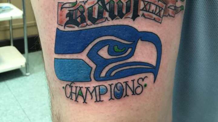 Confident fan gets tattoo declaring Seahawks Super Bowl XLIX champs