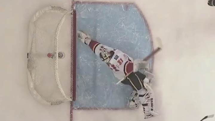 Flames goalie Karri Ramo makes incredible glove save Flames goalie Karri Ramo makes incredible glove save
