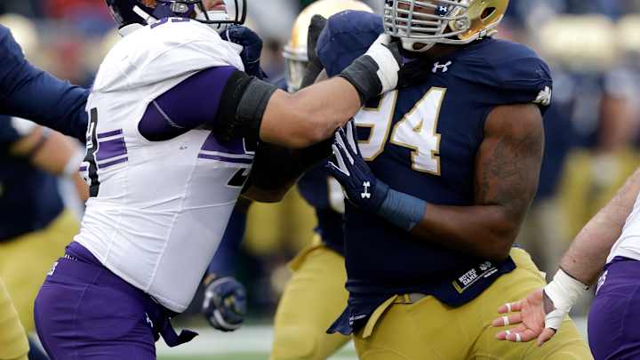 Irish's nose guard Jones working to shake off a year of rust