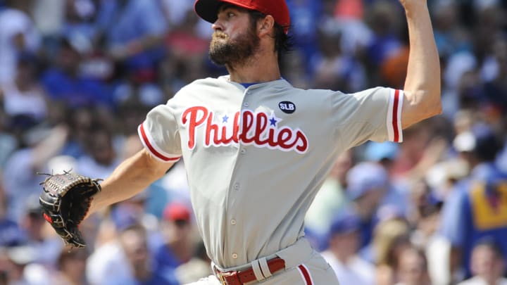 Phillies' Hamels pitching no-hitter thru 6 innings vs Cubs Phillies' Hamels pitching no-hitter thru 6 innings vs Cubs