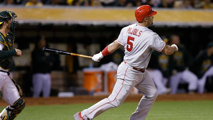 Pujols drives in 5 runs to rally Angels past Athletics, 12-7