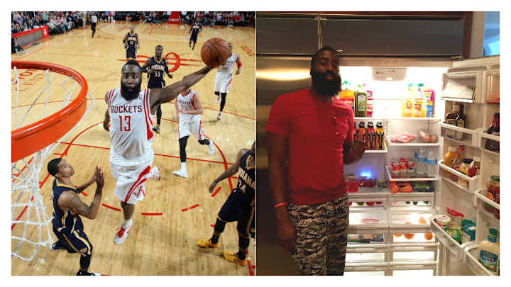 Fridge Raider: Going inside Houston Rockets guard James Harden's diet Fridge Raider: Going inside Houston Rockets guard James Harden's diet
