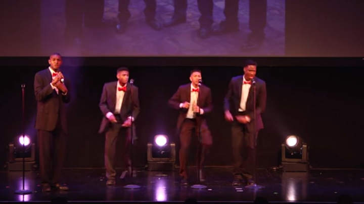 Wisconsin basketball players perform a Motown classic
