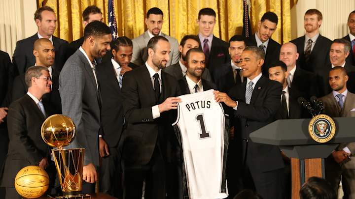 Obama says Spurs are 'opposite of what happens to presidents' Obama says Spurs are 'opposite of what happens to presidents'