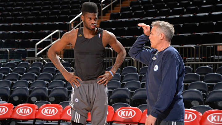 Watch 76ers' Nerlens Noel dunk hard on basketball camp kids Watch 76ers' Nerlens Noel dunk hard on basketball camp kids