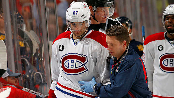 Canadiens LW Max Pacioretty exits game against Panthers early