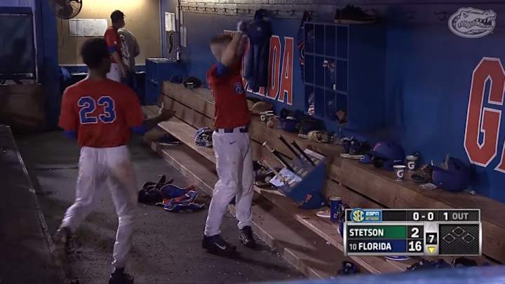Florida player ignored by teammates after hitting 4th HR