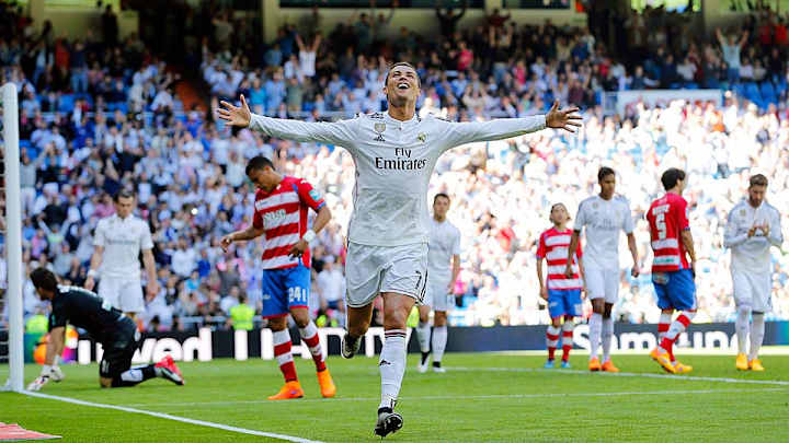 Cristiano Ronaldo erupts for five goals as Real Madrid romps Granada Cristiano Ronaldo erupts for five goals as Real Madrid romps Granada