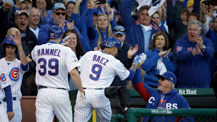 Cubs win NL Division Series, beat Cardinals 6-4 in Game 4 Cubs win NL Division Series, beat Cardinals 6-4 in Game 4